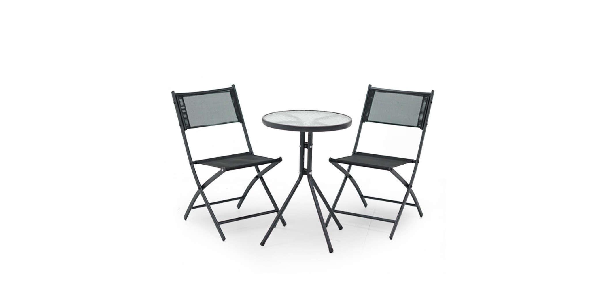 Barnsley Table and 2 Chairs S.Steel Dark Grey