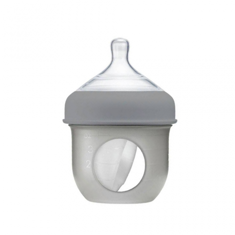 Boon Nursh Silicone Pouch Bottle 4oz-Gray Boon Nursh Silicone Pouch Bottle 4oz-Gray