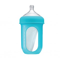 Boon Nursh Silicone Pouch Bottle 8oz-Blue