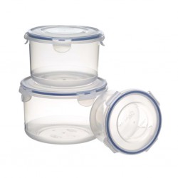 Lock & Lock HSM643S3 3pcs Round Container Gift "O"