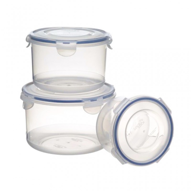 Lock & Lock HSM643S3 3pcs Round Container Gift "O" Lock & Lock HSM643S3 3pcs Round Container Gift "O"