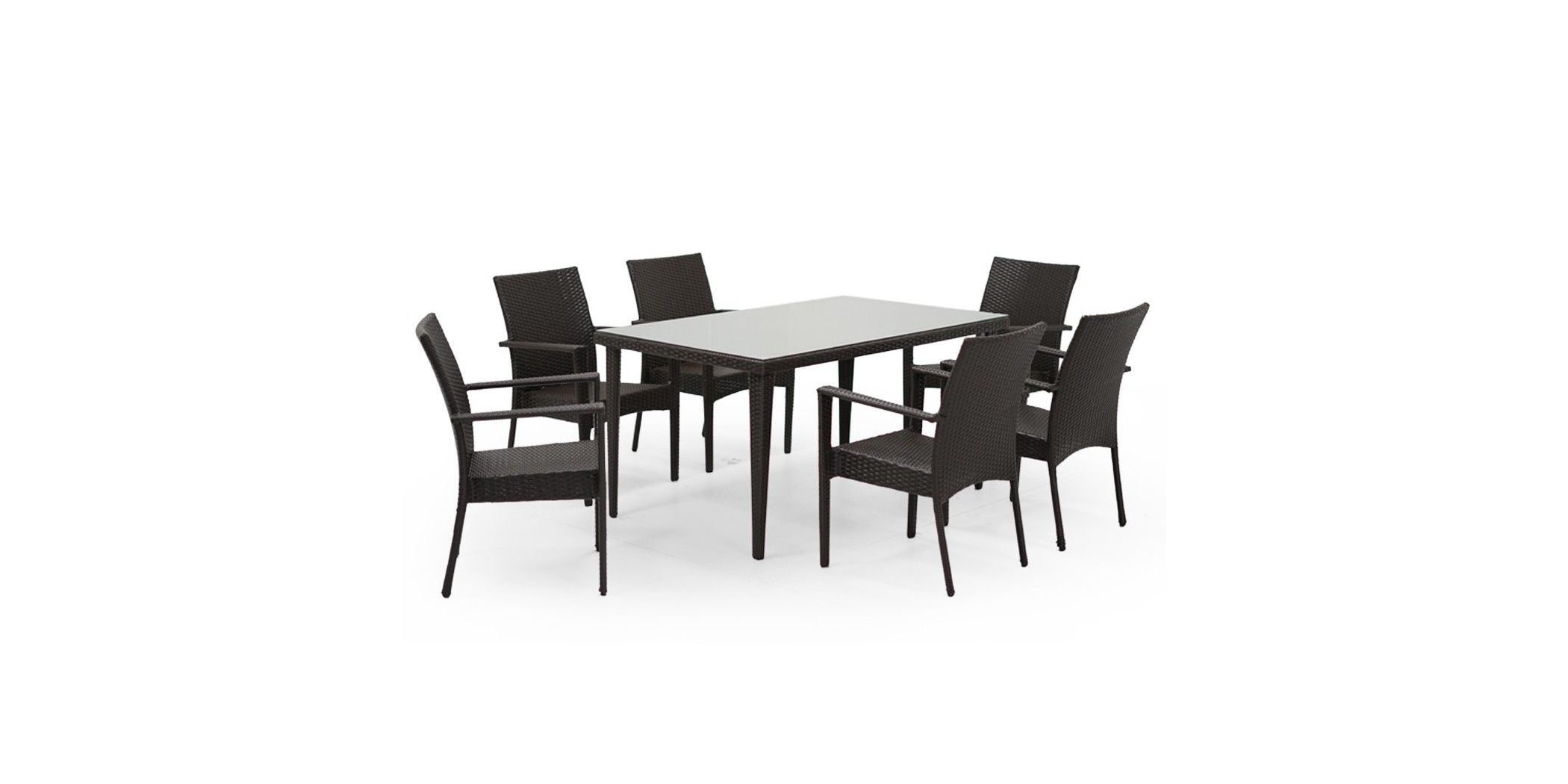 Brooks Table and 6 Chairs PE Rattan
