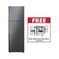 Hitachi R-H270PRU7-BBK Refrigerator & Free Barite Table and 4 Chairs Metal
