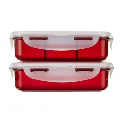 Lock & Lock HPL752DR Red 2pcs Set Lunch Bag "O"