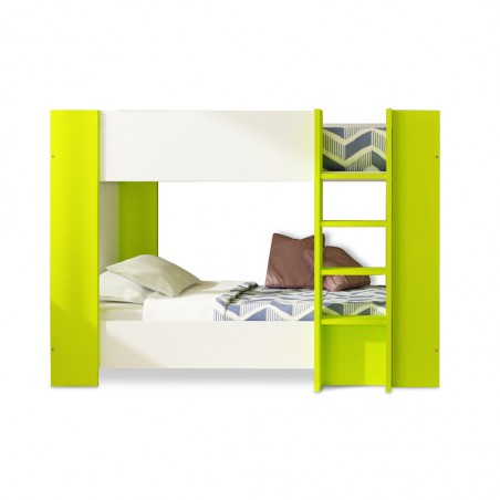 Glitter Bunk Bed 90x190cm White & Green P.Board