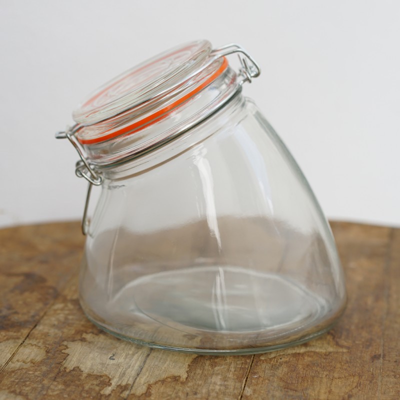 Zibo 7010A3 1000ml Clear Glass Jar With Clip "O"
