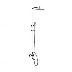 Dura Square Shower Set 28168,3 Way Function Chrome Finish