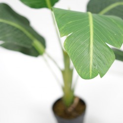 Bird of Paradise Artificial Plant 90cm P.Pot 6'' Rubber Plastic+ Metal+Cement