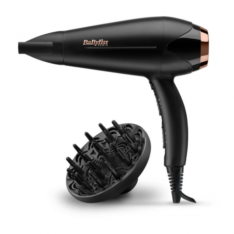 Babyliss D570DE Black Ionic 2200W Hair Dryer 3YW "O"