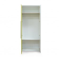 Glitter Wardrobe 2 Doors White & Green P.Board