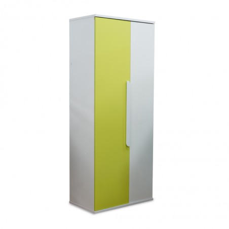 Glitter Wardrobe 2 Doors White & Green P.Board