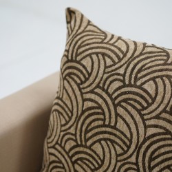Larissa 3 Seater Brown Fabric