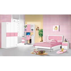 Rosy Bedroom Set 107x 190 cm Pink MDF