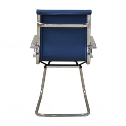 Verona Visitors Chair Chrome Semi Leather Model ALU 04