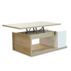 Otawa Coffee Table W/Lift Top Ottawa Oak & White