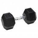 Black Rubber Hex Dumbbell Set 22.5kg