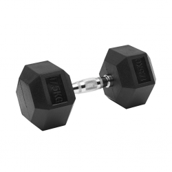 Black Rubber Hex Dumbbell  Set 17.5kg