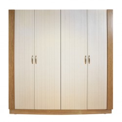 Andria Wardrobe 4 Doors Brown / Off White