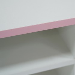 Alpha Night Table MDF White & Pink