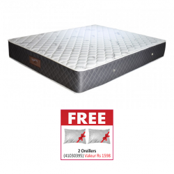 Slumberland New York Comfort Queen 160x200 cm Silver Border and white Aloe & 2 Free Savel Boil Pillow Soft 40x60 cm