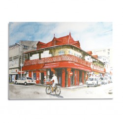 Canvas Painting 80x60cm Port-Louis China Town