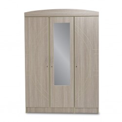 Danica Wardrobe 3 Doors MDF Melamine Linen