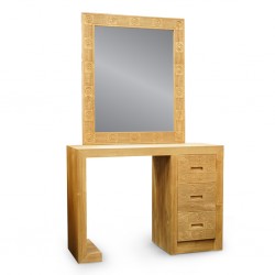 Luxor Dressing Table W/Mirror+3 Drawers In Teak