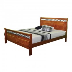 Saturn Bed 137x190 cm Oak Solid Wood
