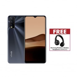 Vivo Y20 Obsidian Black & Free Riversong Rhythm-L Wireless Headphone