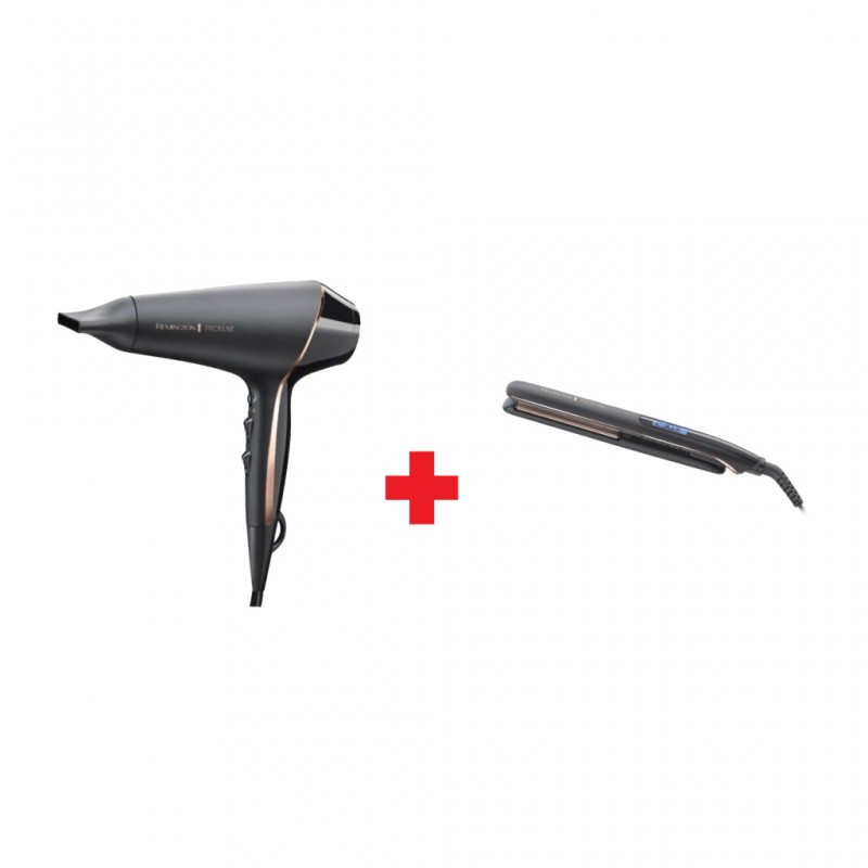 Remington AC9140B Proluxe Midnight Ed Hair Dryer & Remington S9100B ...