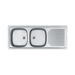 Franke Inox Double Bowl With Drain Board