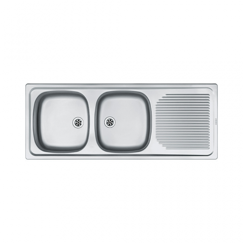 Franke Inox Double Bowl With Drain Board