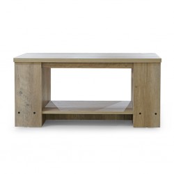 Aqua Coffee Table Rustic Oak Particle Board