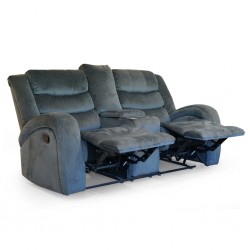 Santarelli Recliner LVST with Console Grey