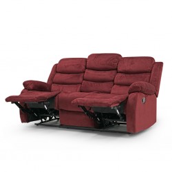 Carole 3 Seaters Cranberry Color Fabric