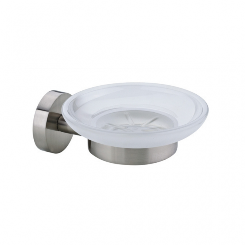 Diplomat Soap Holder With Round Glass (Satin) SUS 304 Stainless Steel 62203