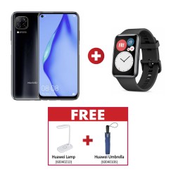 Huawei P40 Lite Midnight Black + HUAWEI WATCH Fit Graphite Black & Free Huawei Lamp + Free Huawei Umbrella