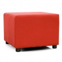Picasso Ottoman in Plain Red Fabric