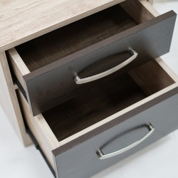 Flavi Bed 150x190 cm MDF White Oak