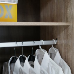 Flavi Wardrobe 5 Doors MDF White Oak