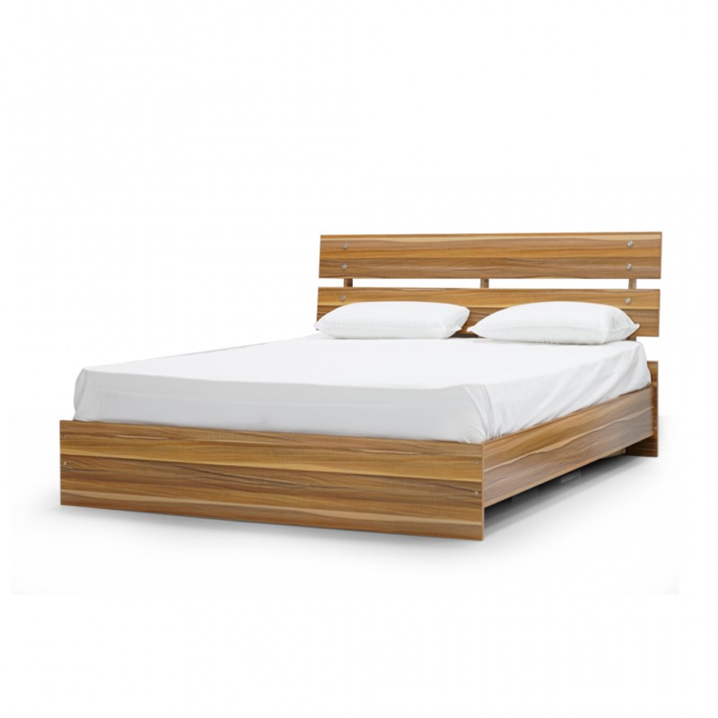 Atlante Bed 150x190 cm MDF Oak
