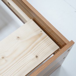 Atlante Bed 150x190 cm MDF Oak