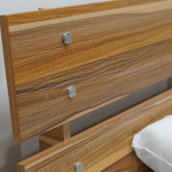 Atlante Bed 150x190 cm MDF Oak