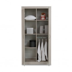 Scoop Wardrobe 2 doors Melamine wash oak