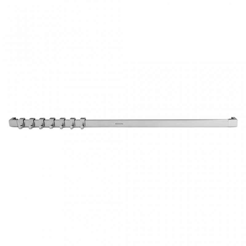 Brabantia 460005 60cm/23.6 in Matt Steel Wall Rail - 7 Hooks 5YW "O"