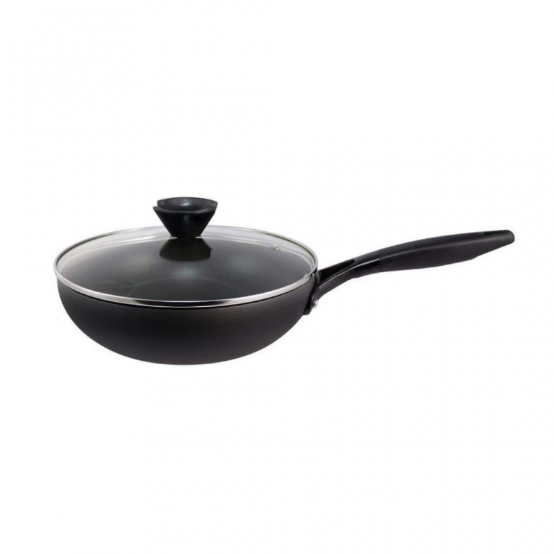 Wonderchef Luxor WON442 24cm/2.5L 3mm Wok Aluminium Non-Stick Induction Base -63153352 "O"