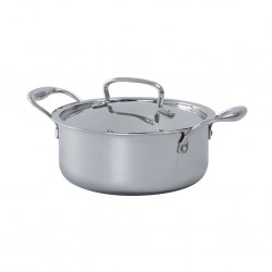 Wonderchef Nigella WON458 24cm-4.8L Casserole With Lid 2.8mm Triply S/S Induction 10YW- 63153417 "O"
