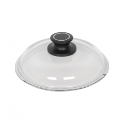 AMT 020-E-Z1-L2 20cm Glass Lid With English Sleeve With Mounted Lid Knob "O"
