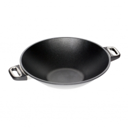 AMT Gastroguss 1136-E-Z500-L 36cm Wok Pan With Two Side Handles "O"
