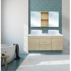 Alaina Bathroom Furniture 70296 Light Marron